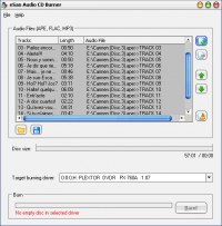 eSan Audio CD Burner 3.0 screenshot. Click to enlarge!