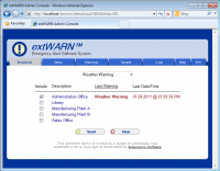 extWARN Web-Based Alert/Warning System 3.30 screenshot. Click to enlarge!