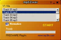 mp3-2-wav converter 1.16 screenshot. Click to enlarge!