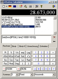 pmaCalc 6.1 screenshot. Click to enlarge!