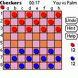 xCheckers for PALM 9.1.1 screenshot. Click to enlarge!